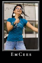 EmCees at the 2008 Festival Peachtree Latino at Underground Atlanta.