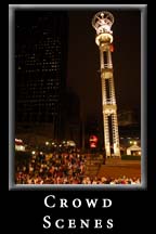 Crowd Scenes at the Peach Drop at Underground Atlanta, 31 December 2006