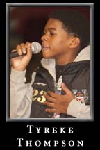 Tyreke Thompson performs on the Budding Peach Stage as part of the Coastal Talent Kids Showcase for Peach Drop 2011 at Underground Atlanta.